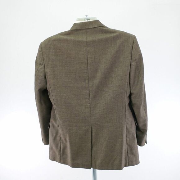 Hart Schaffner Marx Wool Sport Coat / Blazer 40R Brown Star Check 2 Button - Picture 6 of 12